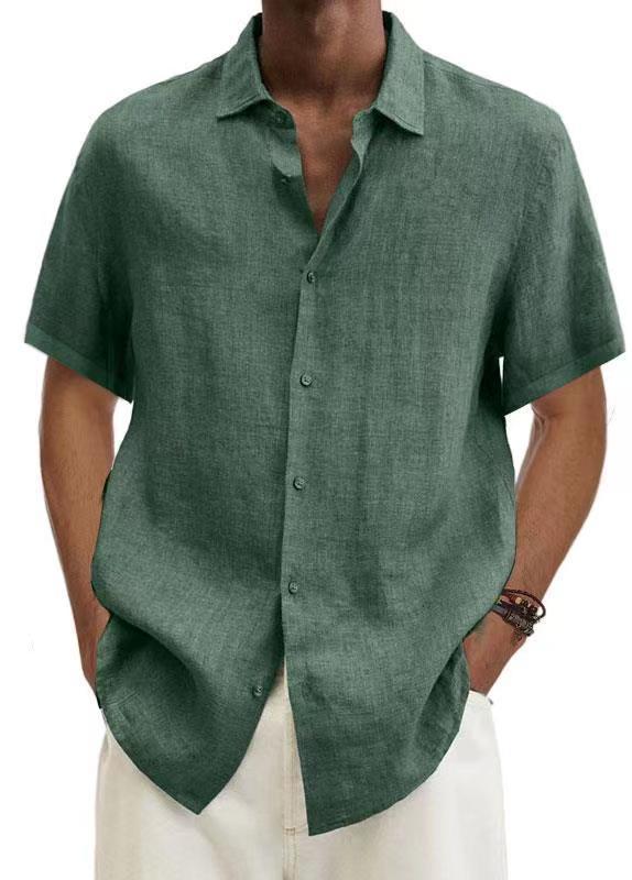 Van Dal | Heren Linnenmix Korte Mouwen Shirt