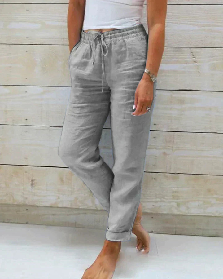 Van Dal | Dames Relaxed Fit Linnen Trekbroek