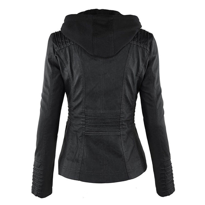 Van Dal | Dames Hooded Faux Leather Moto Jast