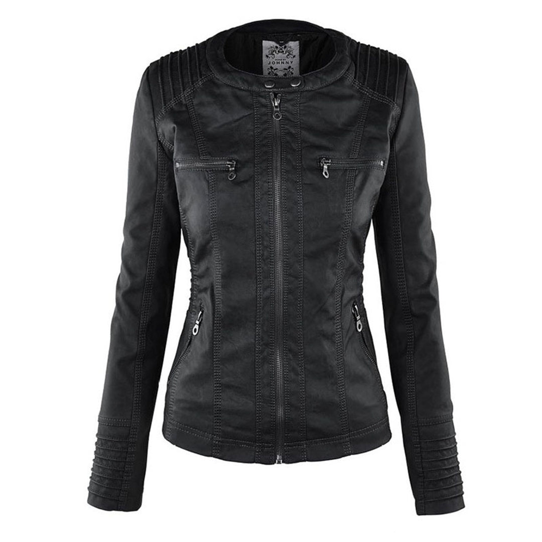 Van Dal | Dames Hooded Faux Leather Moto Jast