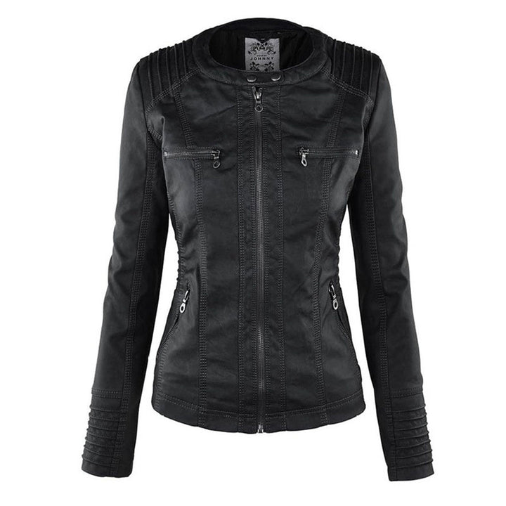 Van Dal | Dames Hooded Faux Leather Moto Jast