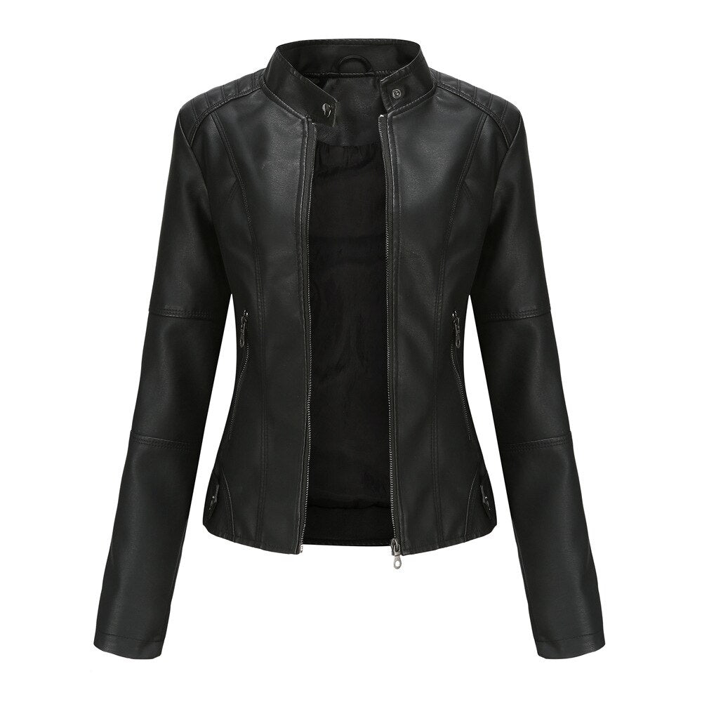 Van Dal | Dames Faux Leren Jas met Mandarin Collar