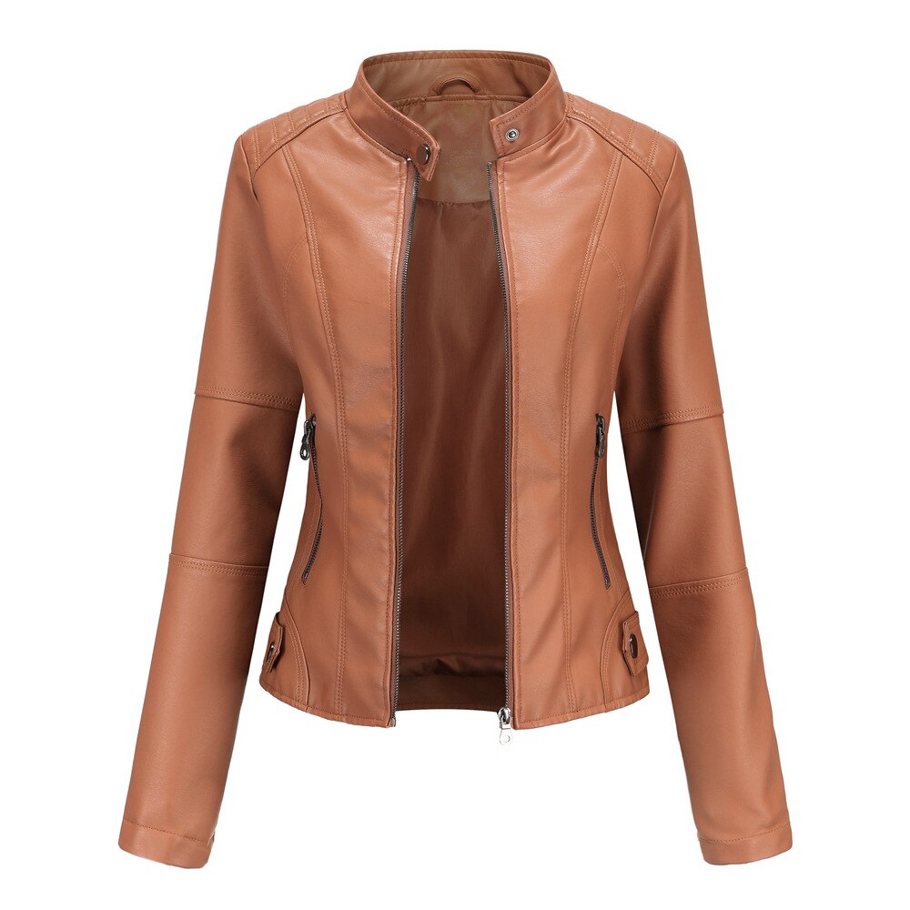 Van Dal | Dames Faux Leren Jas met Mandarin Collar