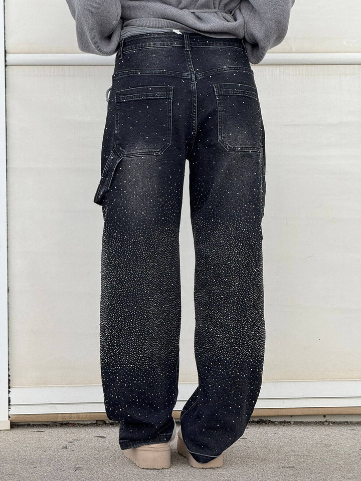 Van Dal | Sprankelende Strass Brede Pijpen Jeans