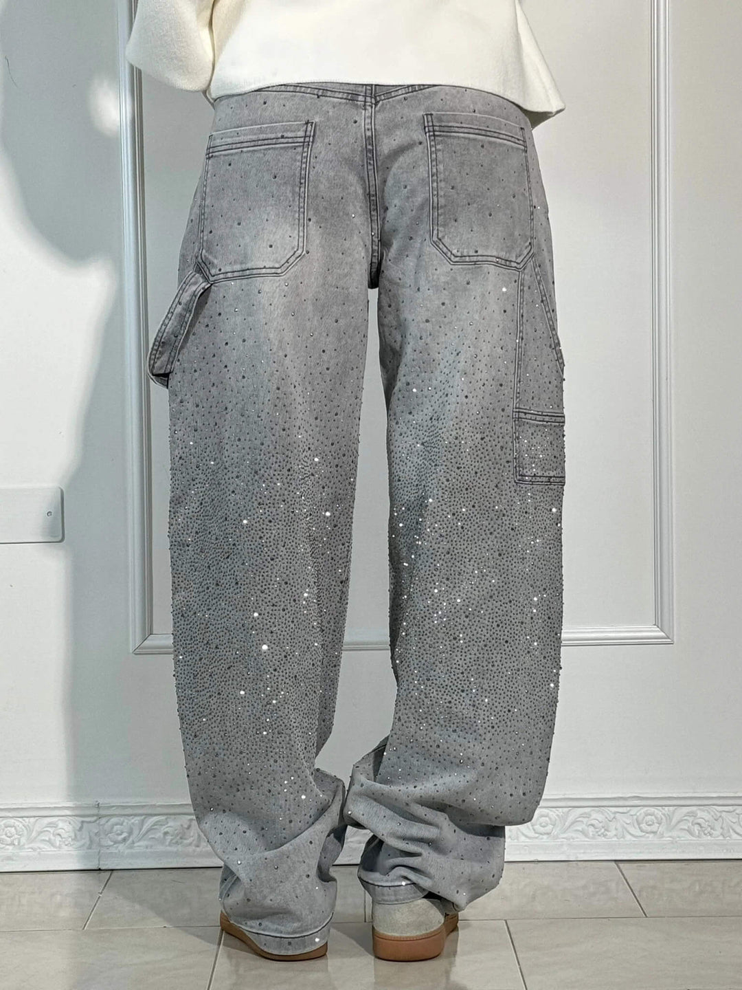 Van Dal | Sprankelende Strass Brede Pijpen Jeans