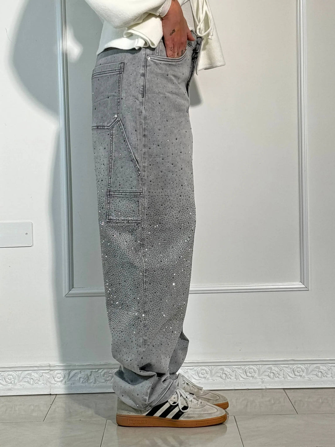 Van Dal | Sprankelende Strass Brede Pijpen Jeans