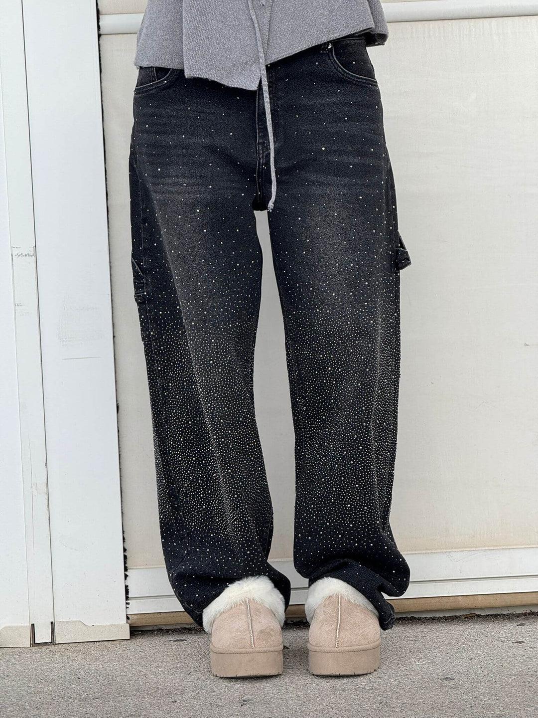Van Dal | Sprankelende Strass Brede Pijpen Jeans