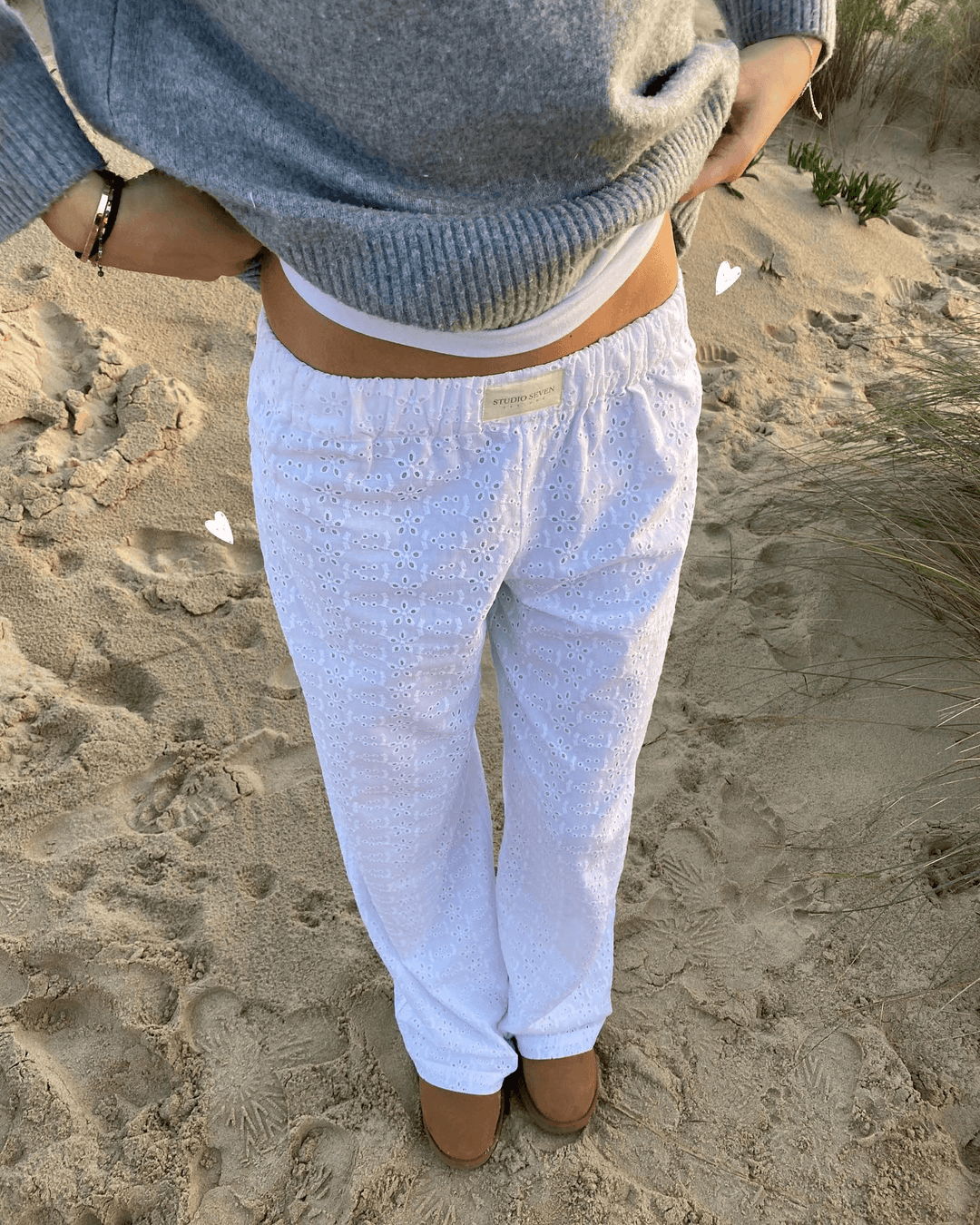 Van Dal | Dames Gestreepte Relaxed Fit Casual Broek