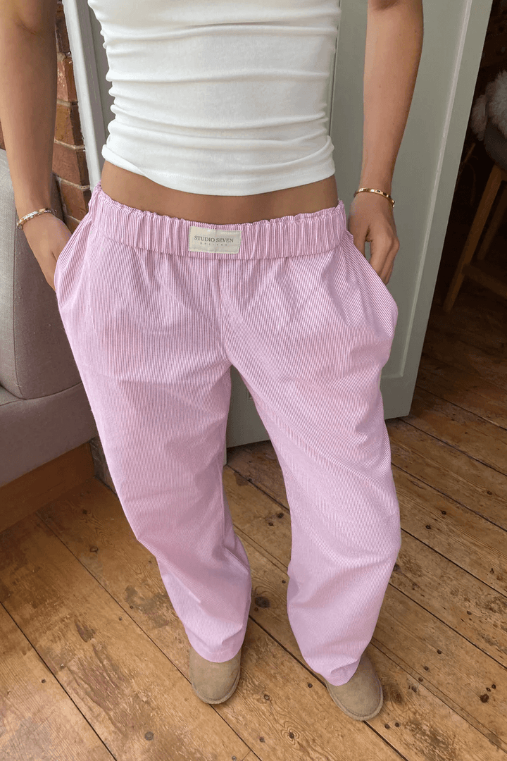 Van Dal | Dames Gestreepte Relaxed Fit Casual Broek