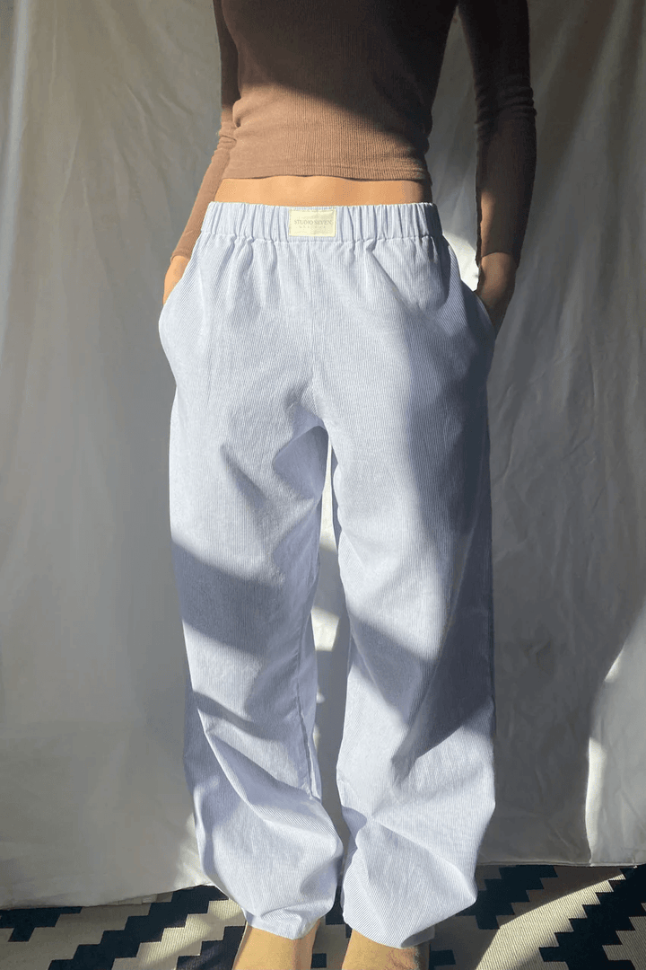 Van Dal | Dames Gestreepte Relaxed Fit Casual Broek