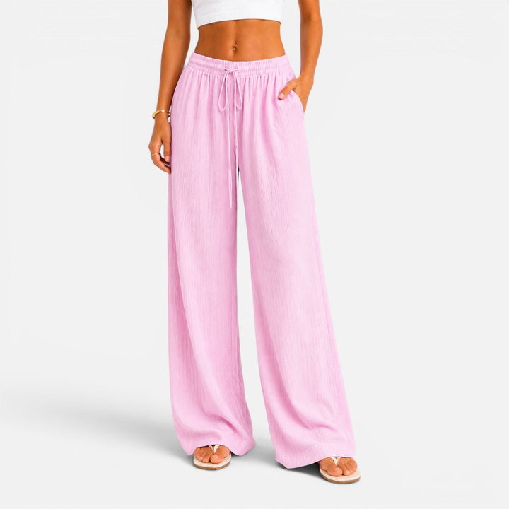 Wijde Broek Dames Elastische Taille Comfort Fit Casual