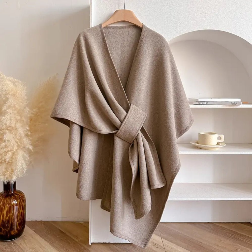WINDWRAP – Luxe poncho-sjaal-jack voor alle seizoenen