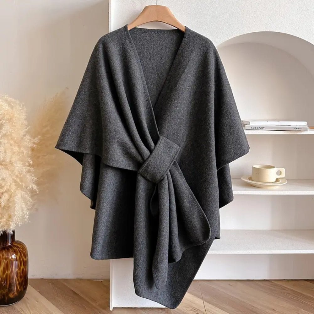 WINDWRAP – Luxe poncho-sjaal-jack voor alle seizoenen