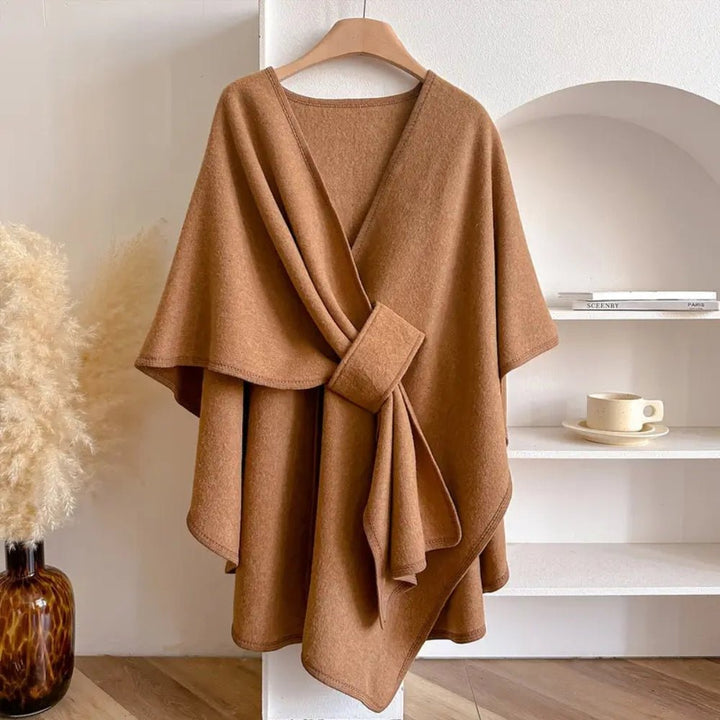 WINDWRAP – Luxe poncho-sjaal-jack voor alle seizoenen