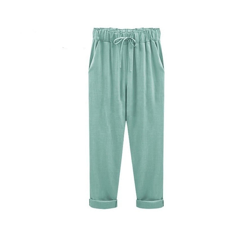 Luchtige Broek Met Elastische Taille En Taps Toelopende Pijpen