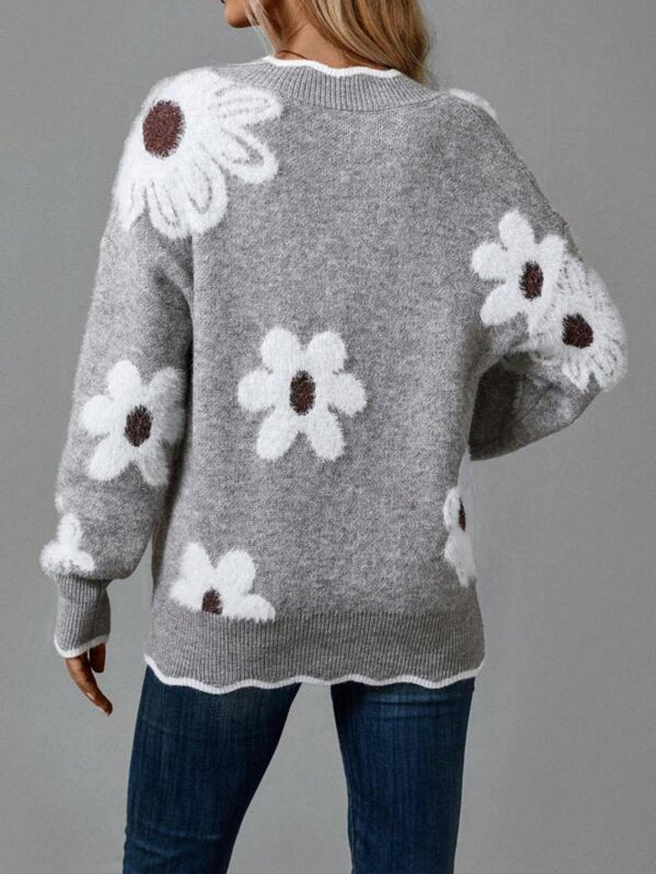 Camila | Dames V-hals lange mouwenpullover